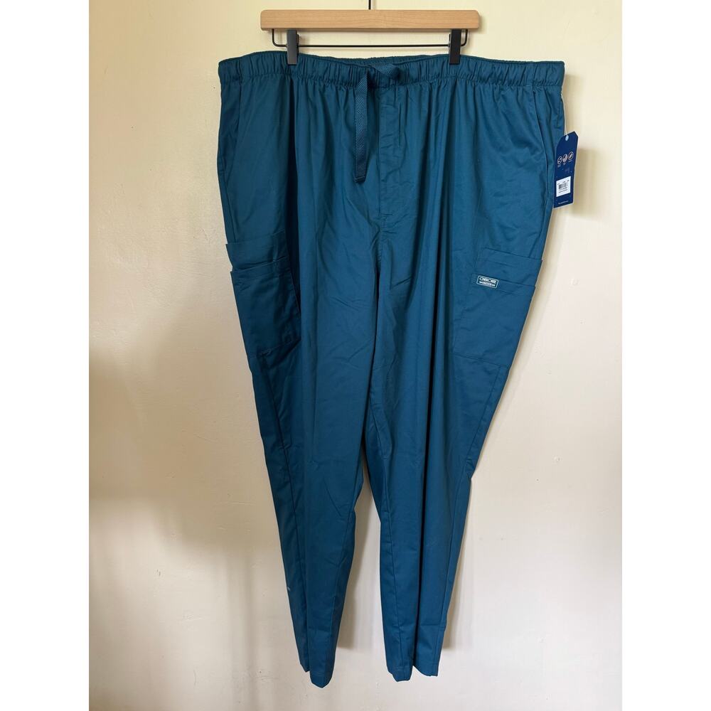 NWT Cherokee Workwear Core Stretch Scrub Pants 3XL Teal Blue 4243